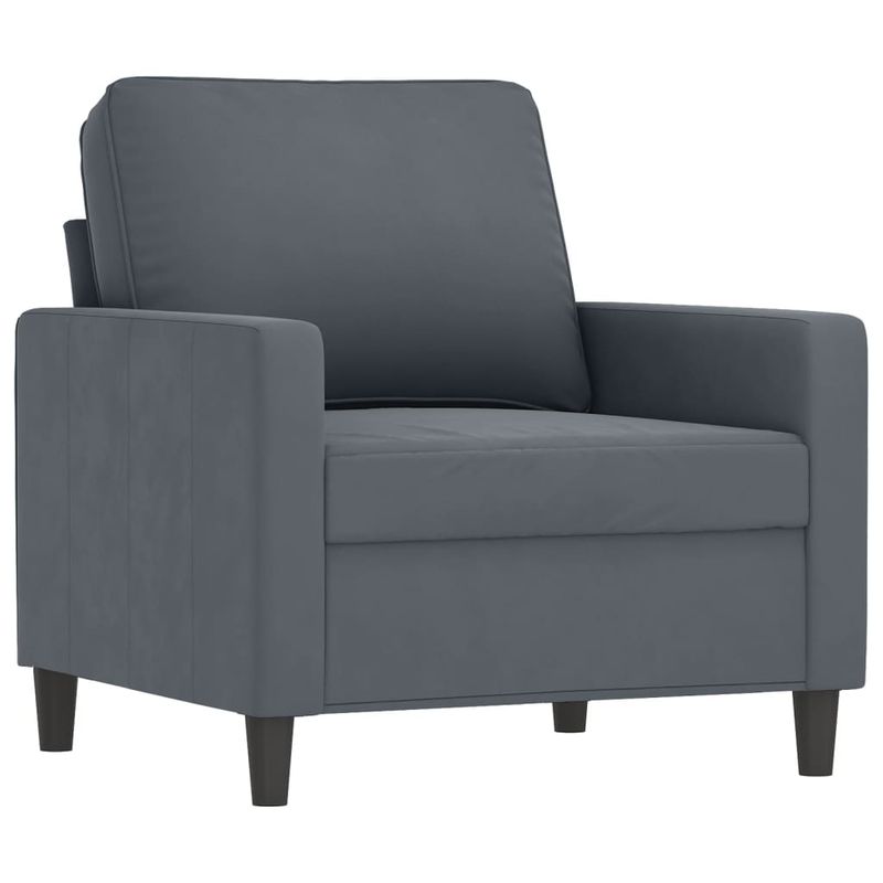 Casa si Gradina - Mobilier - Seturi de mobilier - Seturi living - Set de canapele, 4 piese, gri inchis, catifea - Infinity.ro
