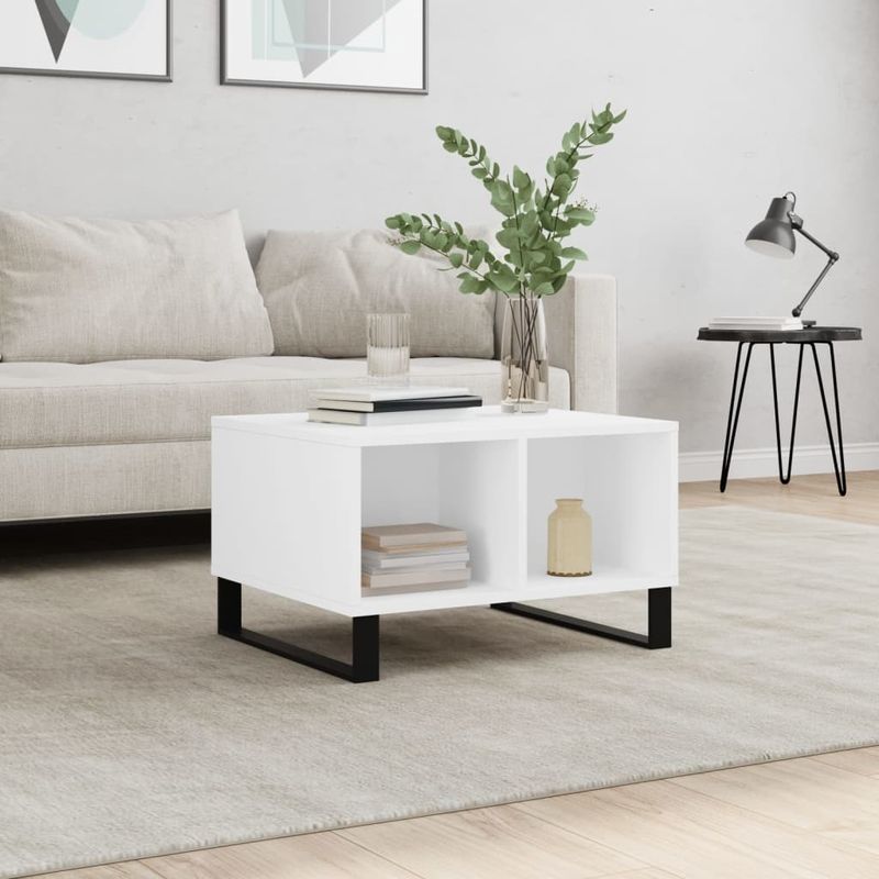 Casa si Gradina - Mobilier - Mese si birouri - Masute de cafea - Masuta de cafea, alb, 60x50x36,5 cm, lemn compozit - Infinity.ro
