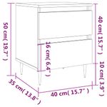 Casa si Gradina - Mobilier - Comode si corpuri - Noptiere - Noptiere, 2 buc., stejar fumuriu, 40x35x50 cm, lemn compozit - Infinity.ro
