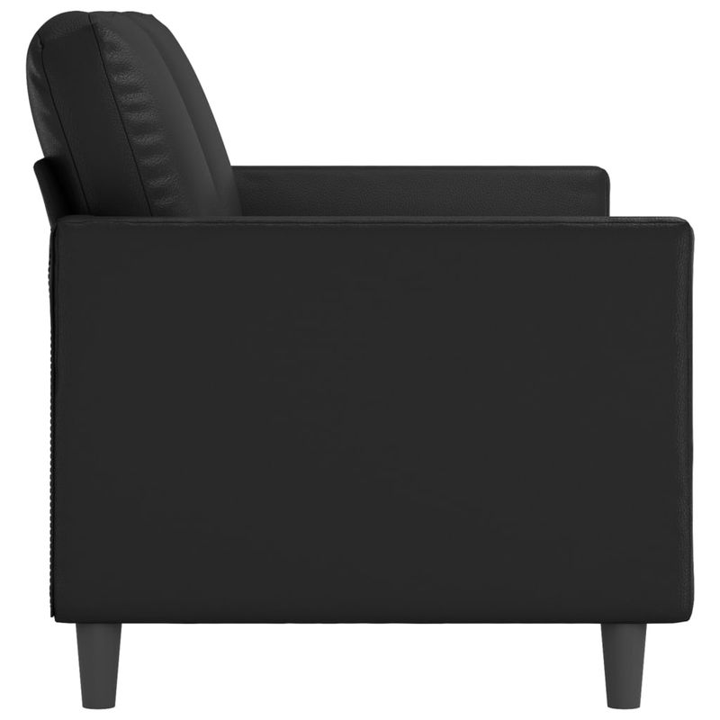 Casa si Gradina - Mobilier - Canapele si coltare - Canapele - Canapea cu 2 locuri, negru, 140 cm, piele ecologica - Infinity.ro