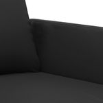 Casa si Gradina - Mobilier - Canapele si coltare - Canapele - Canapea cu 2 locuri, negru, 140 cm, piele ecologica - Infinity.ro
