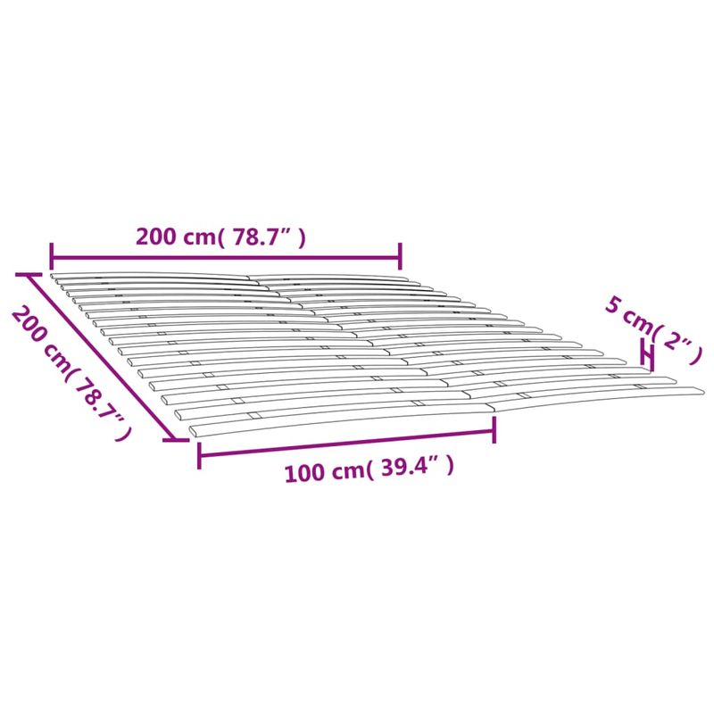 Casa si Gradina - Mobilier - Paturi si accesorii - Paturi - Baze de pat cu sipci cu 34 sipci, 2 buc., 100x200 cm - Infinity.ro