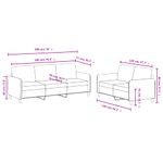 Casa si Gradina - Mobilier - Seturi de mobilier - Seturi living - Set canapea, 2 piese, gri inchis, catifea - Infinity.ro