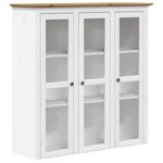 Casa si Gradina - Mobilier - Comode si corpuri - Corpuri bucatarie - Dulap inalt "BODO" alb & maro 115,5x43x200,5 cm lemn masiv pin - Infinity.ro