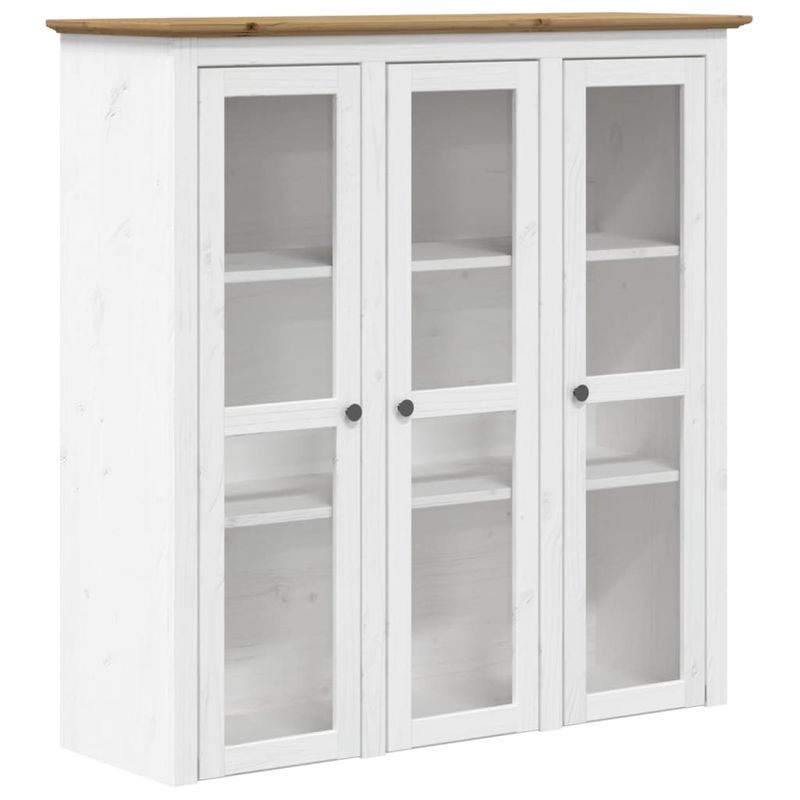 Casa si Gradina - Mobilier - Comode si corpuri - Corpuri bucatarie - Dulap inalt "BODO" alb & maro 115,5x43x200,5 cm lemn masiv pin - Infinity.ro