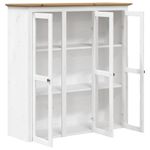 Casa si Gradina - Mobilier - Comode si corpuri - Corpuri bucatarie - Dulap inalt "BODO" alb & maro 115,5x43x200,5 cm lemn masiv pin - Infinity.ro