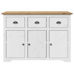 Casa si Gradina - Mobilier - Comode si corpuri - Corpuri bucatarie - Dulap inalt "BODO" alb & maro 115,5x43x200,5 cm lemn masiv pin - Infinity.ro