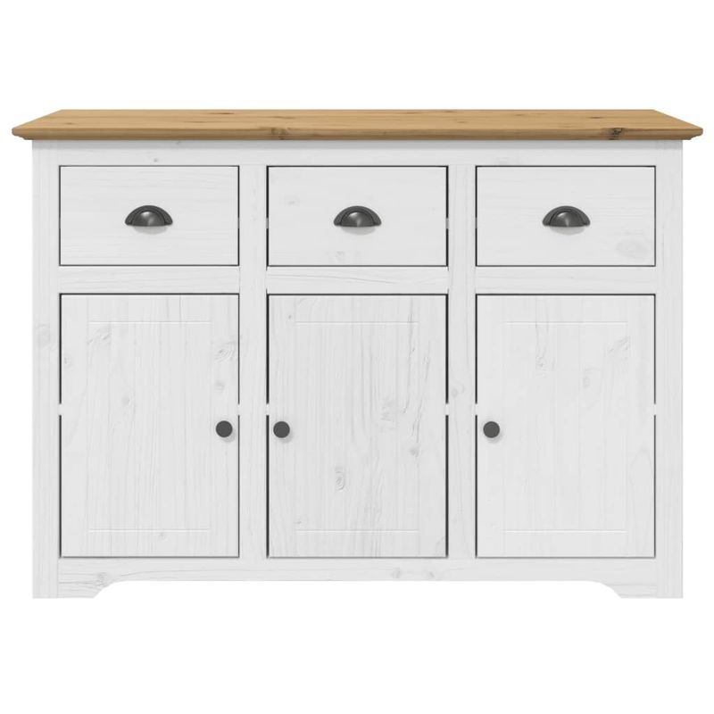 Casa si Gradina - Mobilier - Comode si corpuri - Corpuri bucatarie - Dulap inalt "BODO" alb & maro 115,5x43x200,5 cm lemn masiv pin - Infinity.ro