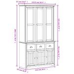 Casa si Gradina - Mobilier - Comode si corpuri - Corpuri bucatarie - Dulap inalt "BODO" alb & maro 115,5x43x200,5 cm lemn masiv pin - Infinity.ro