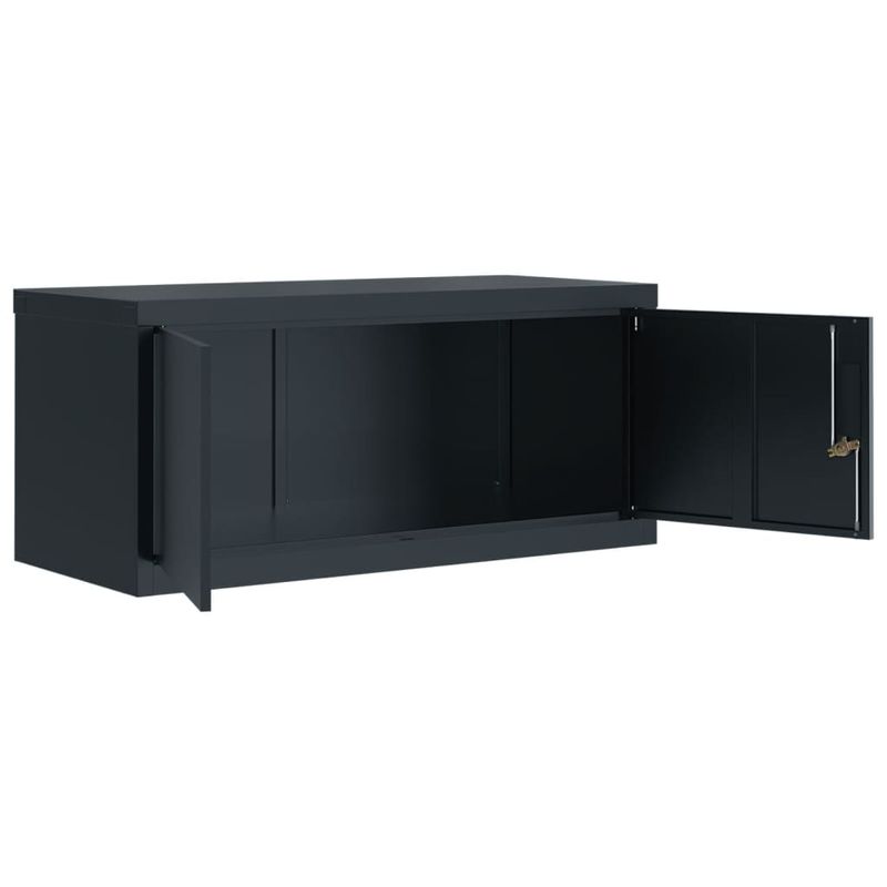 Casa si Gradina - Constructii - Depozitare, transport si protectie - Rafturi, fisete si vestiare - Fiset, antracit, 90x40x40 cm, otel - Infinity.ro