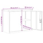 Casa si Gradina - Constructii - Depozitare, transport si protectie - Rafturi, fisete si vestiare - Fiset, gri deschis si gri inchis, 90x40x70 cm, otel - Infinity.ro