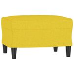 Casa si Gradina - Mobilier - Scaune si fotolii - Fotolii - Fotoliu canapea cu taburet, galben deschis, 60 cm, textil - Infinity.ro