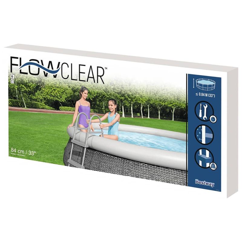 Casa si Gradina - Constructii - Scari si accesorii interioare - Scari piscine - Bestway Scara pentru piscina cu 2 trepte Flowclear, 84 cm - Infinity.ro