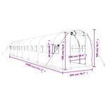 Casa si Gradina - Gradinarit si plante - Sere si solarii - Sera cu cadru din otel, alb, 28 m², 14x2x2 m - Infinity.ro