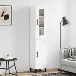 Casa si Gradina - Mobilier - Comode si corpuri - Comode - Dulap inalt, alb, 34,5x34x180 cm, lemn prelucrat - Infinity.ro