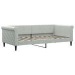Casa si Gradina - Mobilier - Paturi si accesorii - Paturi - Pat de zi cu saltea, gri deschis, 90x190 cm, catifea - Infinity.ro