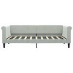 Casa si Gradina - Mobilier - Paturi si accesorii - Paturi - Pat de zi cu saltea, gri deschis, 90x190 cm, catifea - Infinity.ro