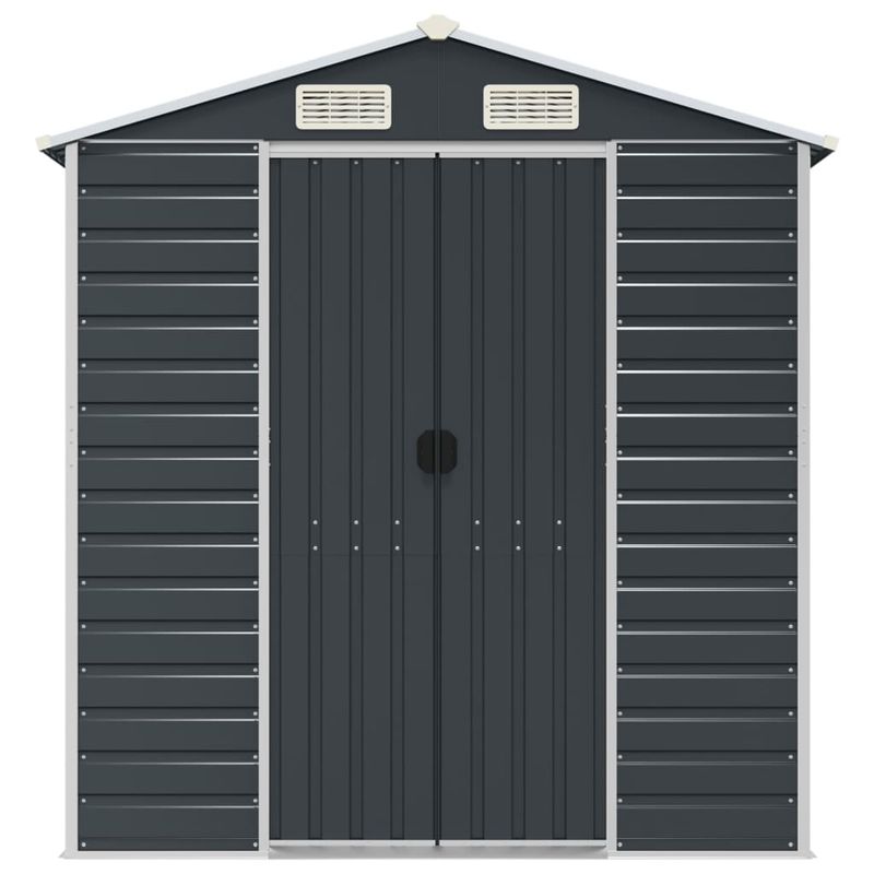 Casa si Gradina - Gradina si terasa - Casute de gradina - Sopron de gradina, antracit, 191x555x198 cm, otel galvanizat - Infinity.ro