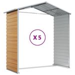 Casa si Gradina - Gradina si terasa - Casute de gradina - Sopron de gradina, maro deschis, 191x470x198 cm otel galvanizat - Infinity.ro