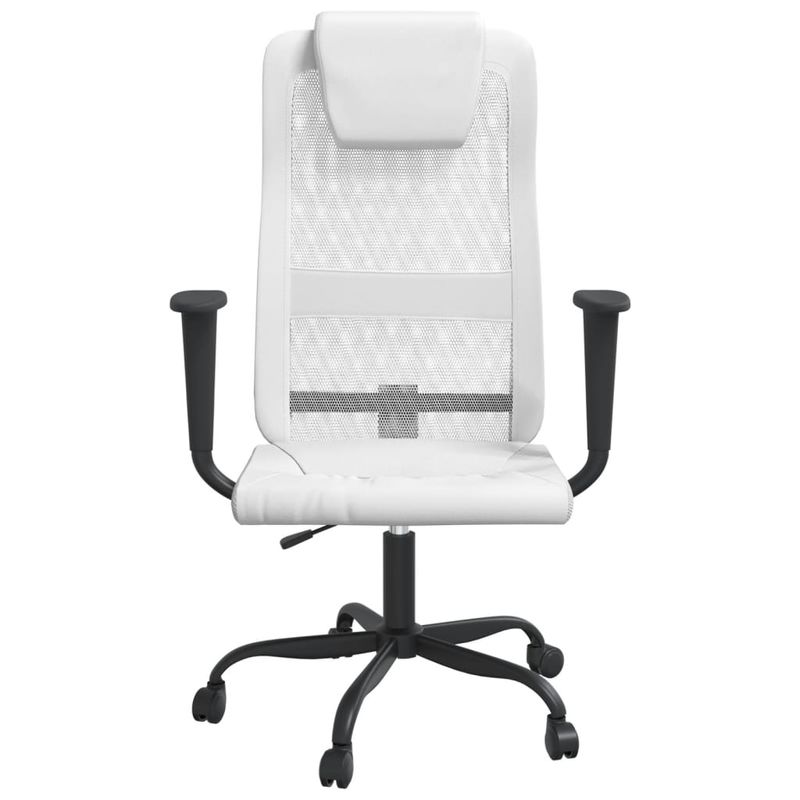 Casa si Gradina - Mobilier - Scaune si fotolii - Scaune - Scaun birou reglabil in inaltime, alb, piele artificiala/plasa - Infinity.ro