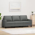 Casa si Gradina - Mobilier - Canapele si coltare - Canapele - Canapea cu 3 locuri, gri inchis, 180 cm, material textil - Infinity.ro