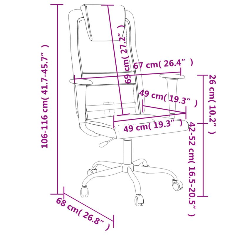 Casa si Gradina - Mobilier - Scaune si fotolii - Scaune - Scaun birou reglabil in inaltime, alb, piele artificiala/plasa - Infinity.ro