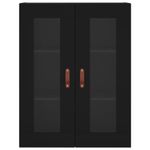 Casa si Gradina - Mobilier - Comode si corpuri - Comode - Dulapuri montate pe perete, 2 buc, negru, lemn prelucrat - Infinity.ro