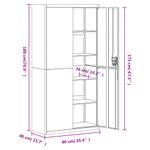 Casa si Gradina - Constructii - Depozitare, transport si protectie - Rafturi, fisete si vestiare - Fiset, alb, 90x40x180 cm, otel - Infinity.ro