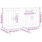 Casa si Gradina - Mobilier - Comode si corpuri - Comode - Dulapuri montate pe perete, 2 buc, negru, lemn prelucrat - Infinity.ro