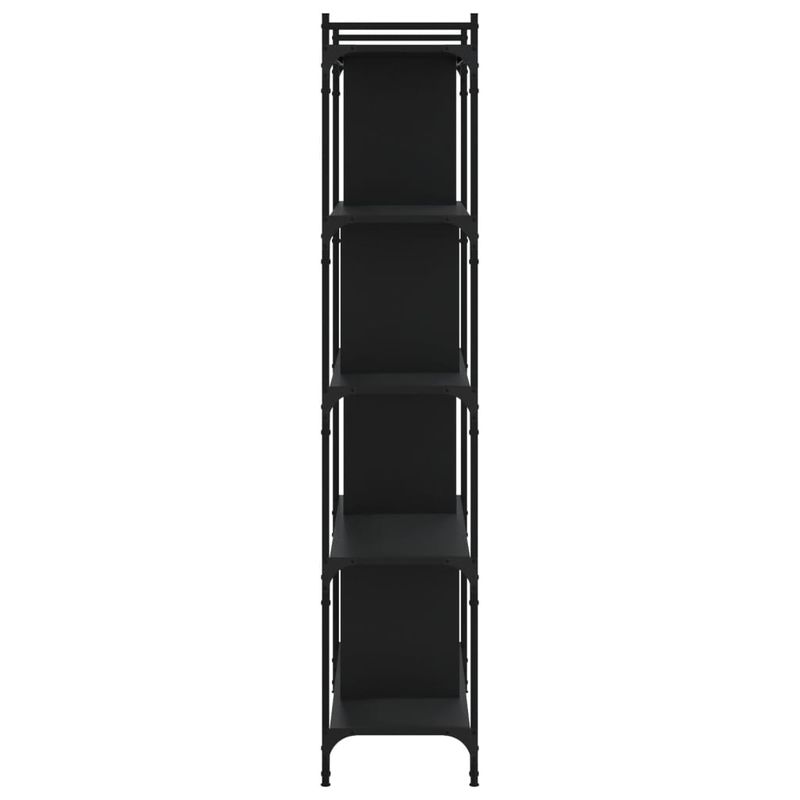 Casa si Gradina - Mobilier - Biblioteci si rafturi - Biblioteci - Biblioteca cu 5 niveluri, negru, 76x32x158 cm, lemn prelucrat - Infinity.ro