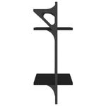 Casa si Gradina - Mobilier - Biblioteci si rafturi - Rafturi - Rafturi perete cu 2 niveluri/bare 2 buc negru 30x25x65 cm - Infinity.ro