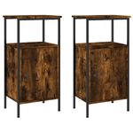 Casa si Gradina - Mobilier - Comode si corpuri - Noptiere - Noptiere, 2 buc., stejar fumuriu, 41x31x80 cm, lemn compozit - Infinity.ro