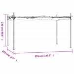 Casa si Gradina - Gradina si terasa - Umbrele si pavilioane - Pavilioane - Pergola cu acoperis retractabil, antracit, 395x292x230 cm - Infinity.ro