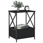 Casa si Gradina - Mobilier - Comode si corpuri - Noptiere - Noptiere, 2 buc., negru, 50x41x65 cm, lemn compozit - Infinity.ro