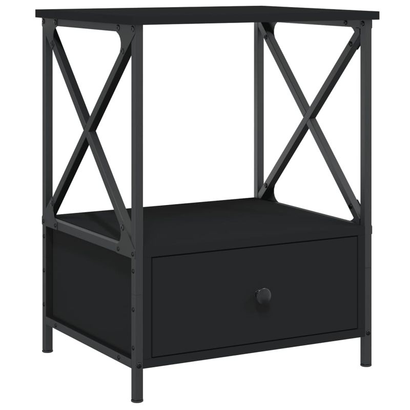 Casa si Gradina - Mobilier - Comode si corpuri - Noptiere - Noptiere, 2 buc., negru, 50x41x65 cm, lemn compozit - Infinity.ro