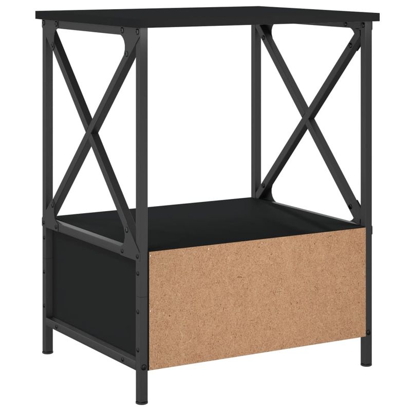 Casa si Gradina - Mobilier - Comode si corpuri - Noptiere - Noptiere, 2 buc., negru, 50x41x65 cm, lemn compozit - Infinity.ro