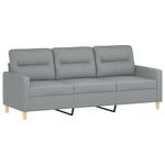 Casa si Gradina - Mobilier - Canapele si coltare - Canapele - Canapea cu 3 locuri, gri deschis, material 180CM textil - Infinity.ro