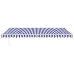 Casa si Gradina - Gradina si terasa - Umbrele si pavilioane - Pavilioane - Copertina retractabila automata, 5x3 m, albastru și alb - Infinity.ro