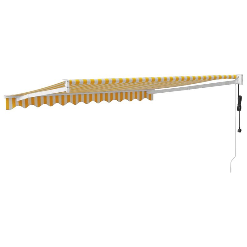 Casa si Gradina - Gradina si terasa - Umbrele si pavilioane - Pavilioane - Copertina automata retractabila, galben și alb, 3,5x2,5 m - Infinity.ro