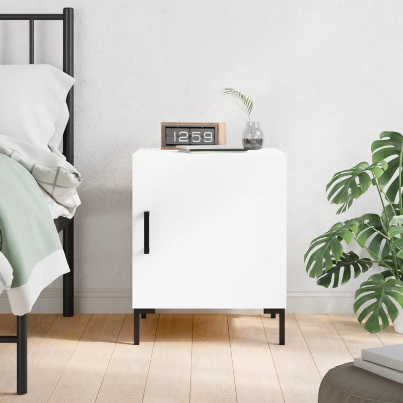 Casa si Gradina - Mobilier - Comode si corpuri - Noptiere - Noptiera, alb, 40x40x50 cm, lemn compozit - Infinity.ro