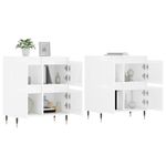 Casa si Gradina - Mobilier - Comode si corpuri - Comode - Servante, 2 piese, alb extralucios, lemn prelucrat - Infinity.ro