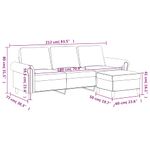 Casa si Gradina - Mobilier - Canapele si coltare - Canapele - Canapea cu 3 locuri si taburet, negru, 180 cm, catifea - Infinity.ro