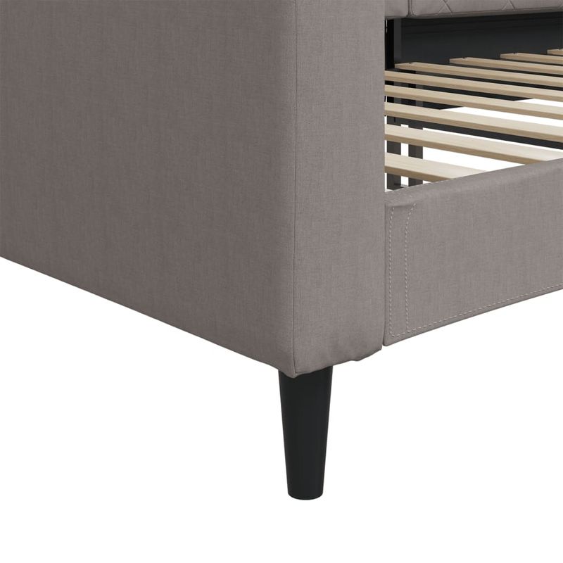 Casa si Gradina - Mobilier - Paturi si accesorii - Paturi - Cadru de pat, gri taupe, 100 x 200 cm, material textil - Infinity.ro