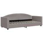 Casa si Gradina - Mobilier - Paturi si accesorii - Paturi - Pat de zi cu extensie si saltele, gri taupe, 80x200 cm, textil - Infinity.ro