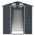 Casa si Gradina - Gradina si terasa - Casute de gradina - Sopron de gradina, antracit, 191x130x198 cm, otel galvanizat - Infinity.ro