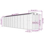 Casa si Gradina - Gradina si terasa - Casute de gradina - Sopron de gradina, gri deschis, 191x895x198 cm otel galvanizat - Infinity.ro