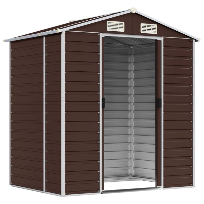 Casa si Gradina - Gradina si terasa - Casute de gradina - Sopron de gradina, maro, 191x130x198 cm, otel galvanizat - Infinity.ro