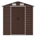 Casa si Gradina - Gradina si terasa - Casute de gradina - Sopron de gradina, maro, 191x130x198 cm, otel galvanizat - Infinity.ro