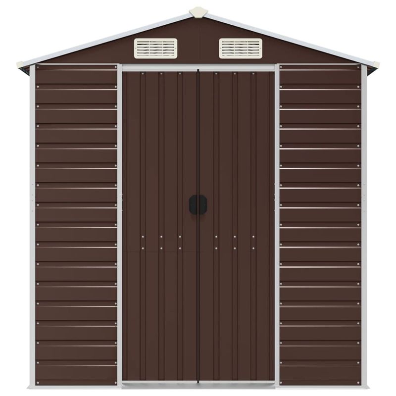 Casa si Gradina - Gradina si terasa - Casute de gradina - Sopron de gradina, maro, 191x130x198 cm, otel galvanizat - Infinity.ro