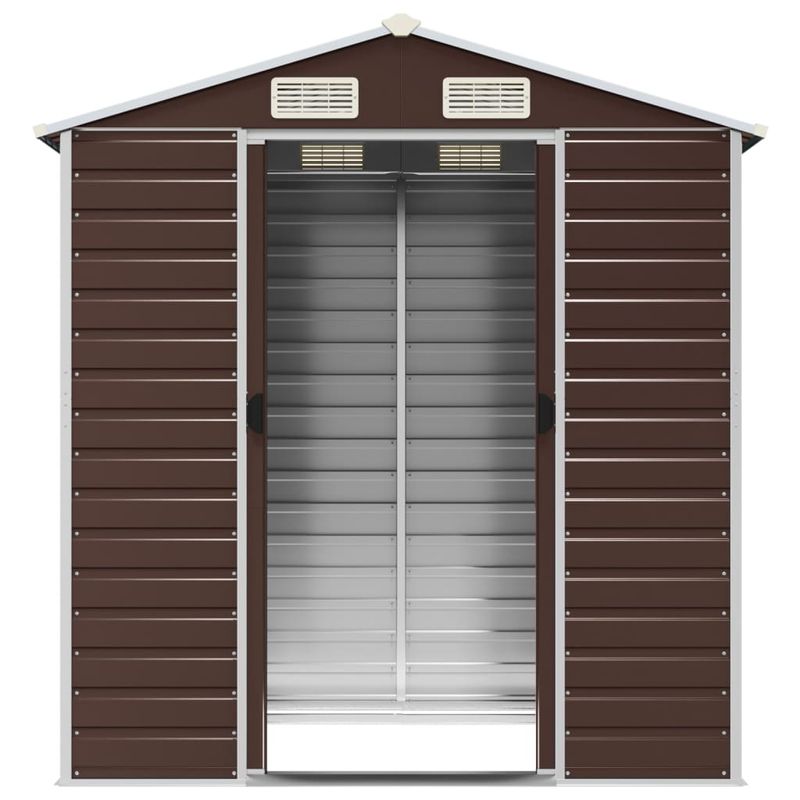 Casa si Gradina - Gradina si terasa - Casute de gradina - Sopron de gradina, maro, 191x130x198 cm, otel galvanizat - Infinity.ro